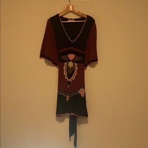 Temperley London knitted dress flute sleeves